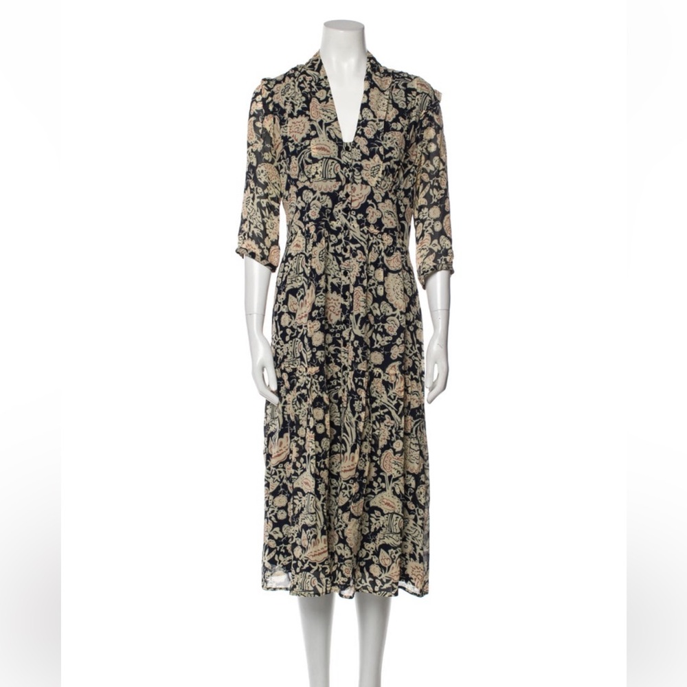 ba&sh Aline Midi Floral Dress